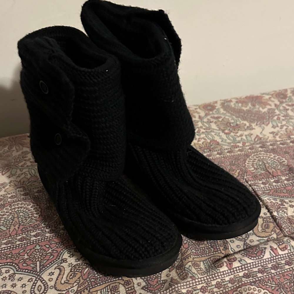 UGG Black Knit Women's Winter Boots